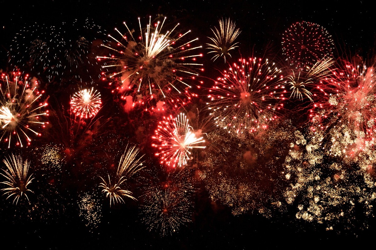 Foto van vuurwerk